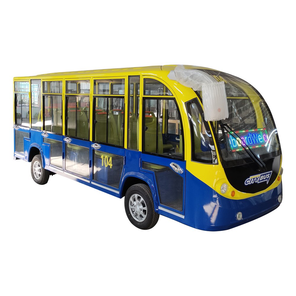 Wholesale 11 14 Seats Electric Mini Bus Four Wheels Electric City Sightseeing Car for Sale